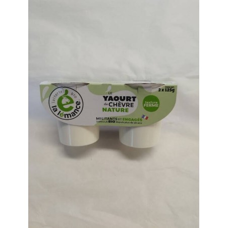 Yaourt de chèvre nature   BIO 2x125 gr     La Lémance(47)