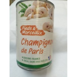 Champignons de Paris pieds et morceaux 230 gr