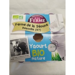 Yaourt nature   BIO 4x125 gr                Ferme de la Séoune (47)