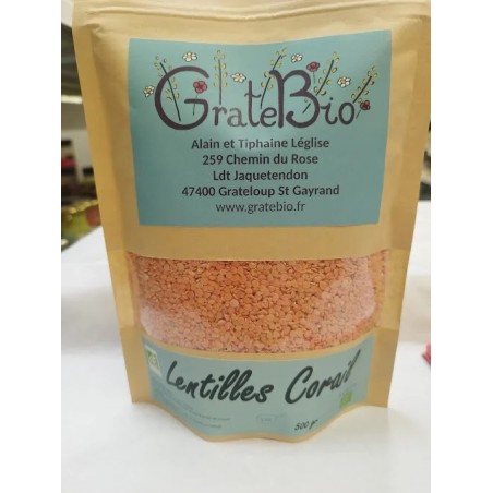 Lentilles corail 500 gr AB