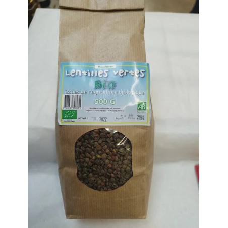 Lentilles verte 500 gr AB