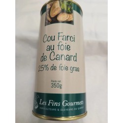 Cou de canard farci au foie gras 350 gr