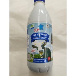 Lait de vache DEMI ECREME  1L Les 30 Fermes