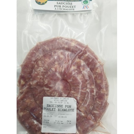 Saucisse de poulet à l'échalotte