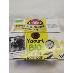 Yaourt vanille   BIO 4x125 gr                                     Ferme de la Séoune(47)