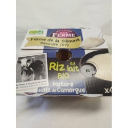 Riz au lait   BIO 4x125gr     Ferme de la Séoune (47)